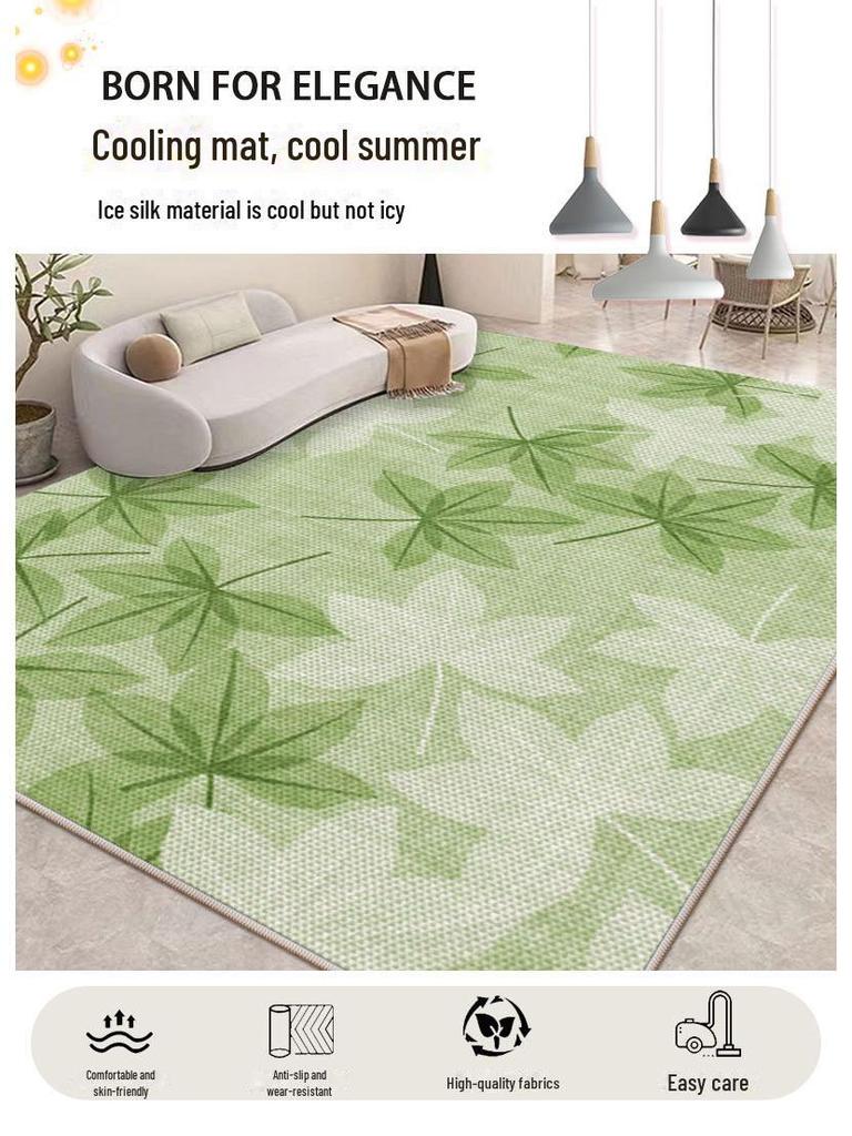 Oddychający dywan z lodowego jedwabiu: Nowoczesny dywan do salonu/sypialni, pochłaniający pot i stylowy na sofy i stoliki kawowe