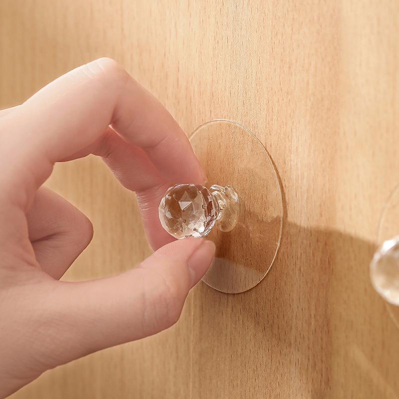 1pc Transparent Drawer Suction Cups Handle Multi Functional Storage Adhesive Hook Wardrobe Adhesive Suction Cup Home Accessories