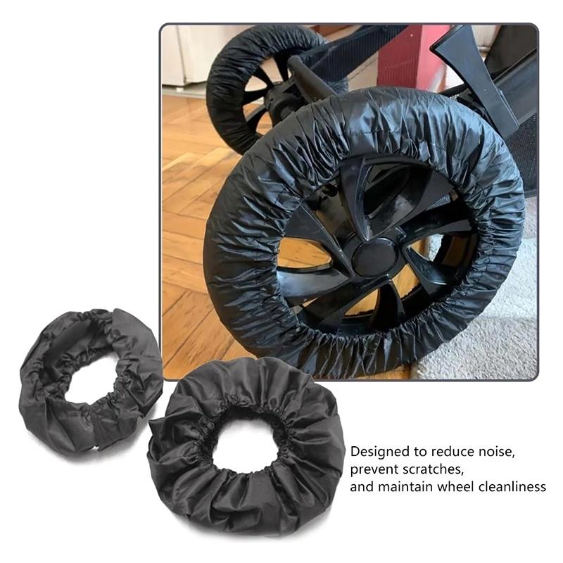 2Pcs/Set Baby Stroller Wheel Cover Dustproof Wheelchair Tire Protector Infant Pushchair Pram Wheel Anti-Dirty Case Acce