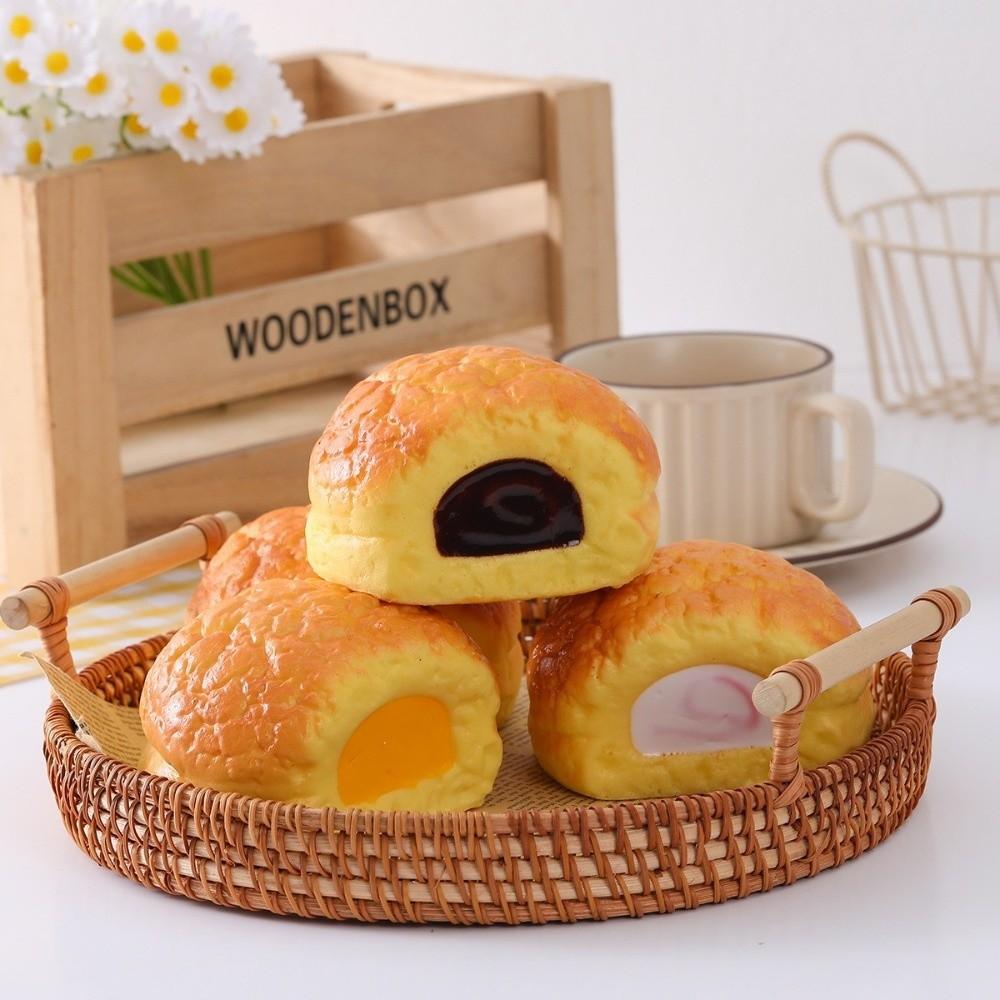 Stress Relief Simulation Puffs Color Puffs Squeeze Toy Soft Sandwich Puffs Bread