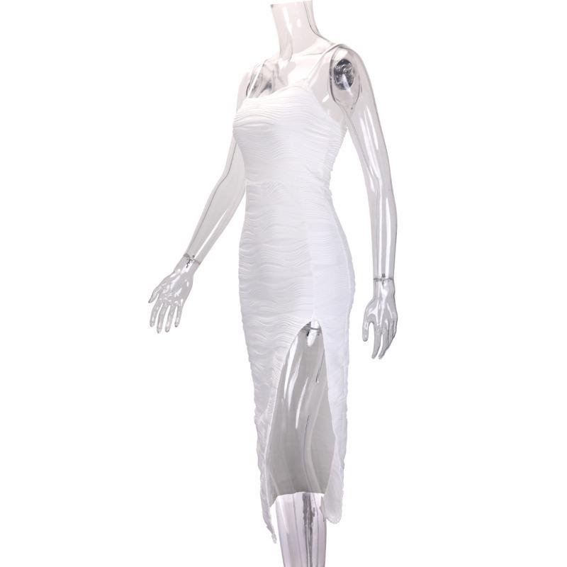 Women's Water Ripple Fashion Slit Sexy Dress