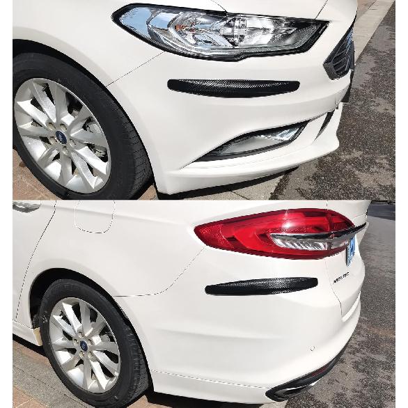 4 Pack Car Bumper Guard, Universal Rubber Protector For SUV - Front/Rear Anti Collision & Scratch Guard Strip (Black)