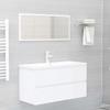 Meuble sous vasque - MAISON EXCLUSIVE - Modèle standard - Lavabo céramique intégré - Tiroir de rangement - Robinet inclus