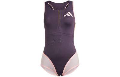 ADIZERO LEOTARD KURZARM Jumpsuit Damen Schwarz Lila IN1204