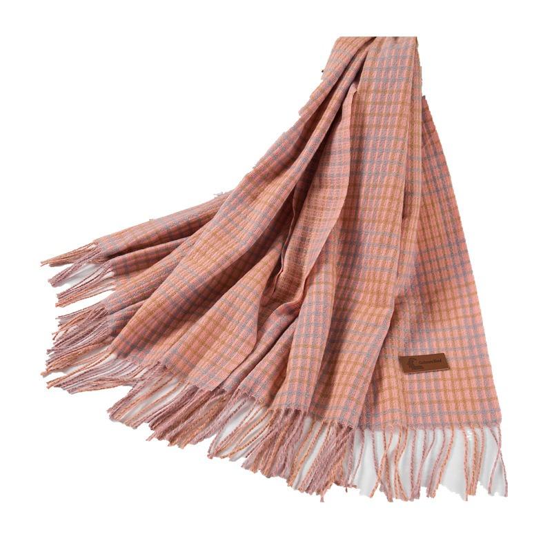 New autumn and winter long scarf women's winter Korean and Japanese version student Christmas imitation cashmere college versatile plaid shawl