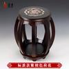 Vintage Chinese Guzheng Stool Solid Wood Mid-Century Piano Bench Sturdy round Single-Person Musical Instrument Bench