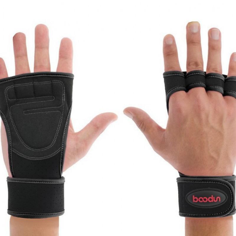 Fitness Gloves Pull Up Deadlift Wrist Straps Mesh Five-Finger Non-Slip Breathable Gym Palm Protector