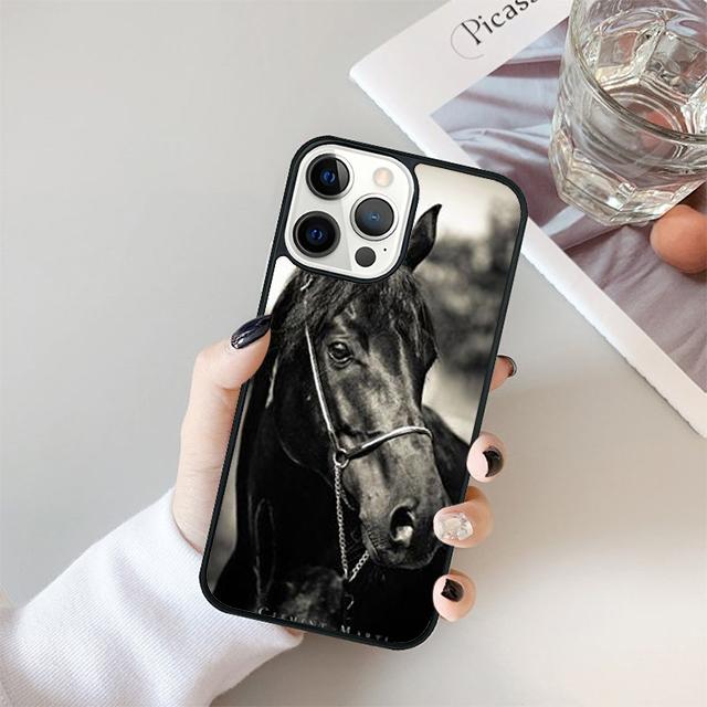 Horse Animal Paint Drawing Phone Case Cover For iPhone 17 Air 15 16 14 13 12 Pro Max 11 Pro Max Plus Coque Shell