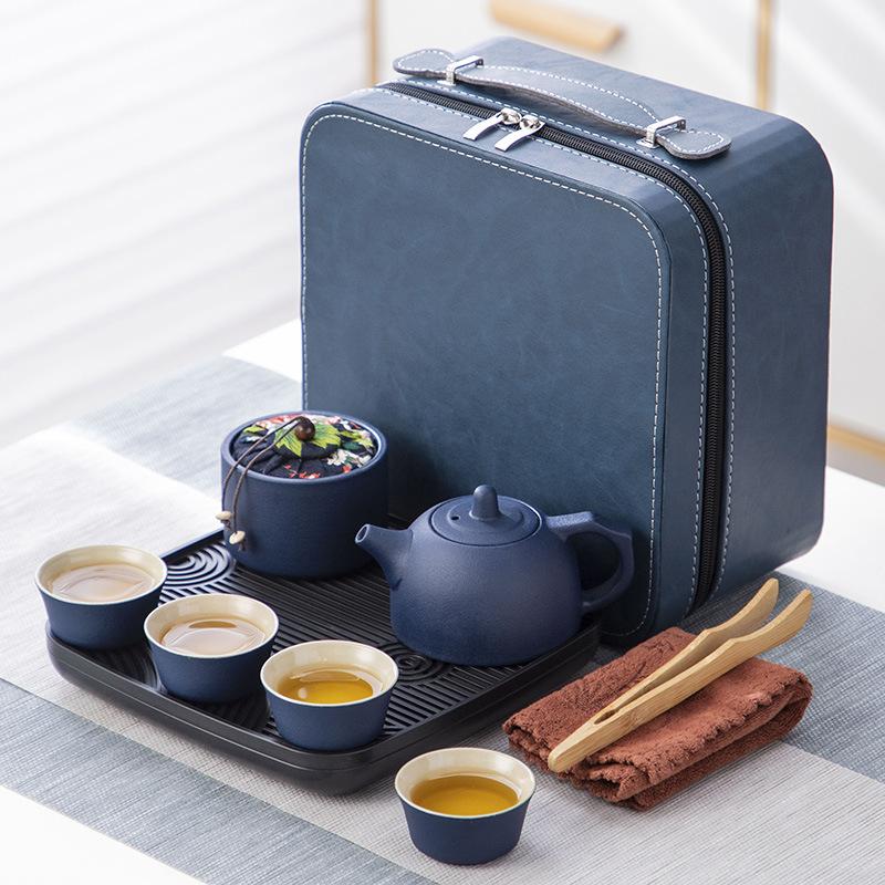 Portable outdoor travel tea set with gifts Business company high-end gifts