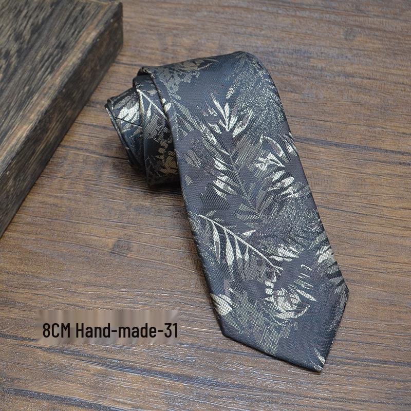 Men's Elegant Floral Pattern Tie: Fashionable Wedding & Banquet Accessory