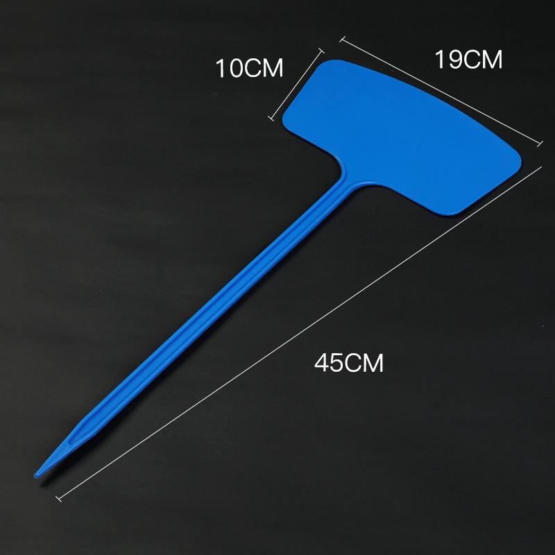Large Thickened Plastic Ground Stake with Fan-shaped Marking Label for Gardening