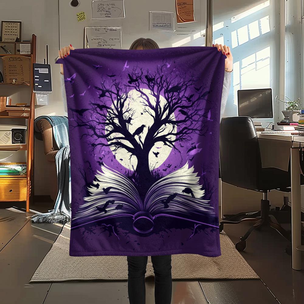 Magic Books  Print Flannel Blanket, High Quality Comfortable for All Seasons, Home Decor, Warmth and Comfort