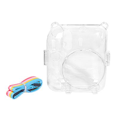 Mini Camera Case PC Crystal Storage Case Transparent with Shoulder Strap for Fujifilm Instax Mini 12 for Camera Instax Mini12