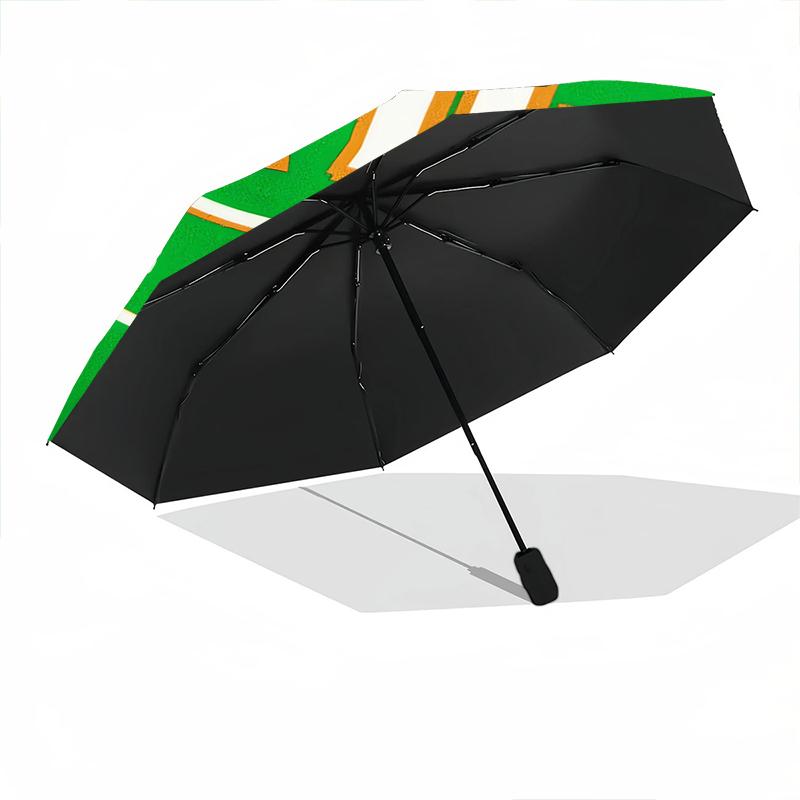 Boston Celtics Pride Print Automatic Umbrella, 8 Rib Iron Frame, Plastic Handle, Suitable for Outdoor Travel &Daily , Ideal Gift