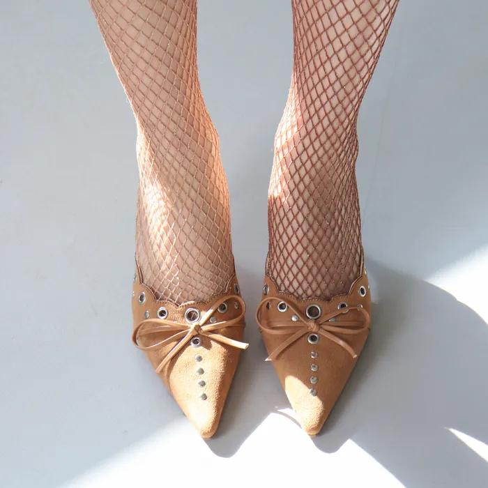 Sand Glitter Mesh Stockings (2 colors)
