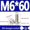 ISO7380 Stainless Steel Hex Drive Dome Head Screws - M2 to M16