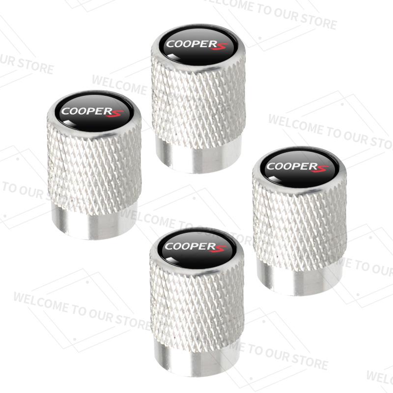 4pcs/1set For Mini JCW R50 R55 R56 Cooper S  John Cooper Works S Logo Car Valve Caps Wheel Tires Air Tyre Stem Protective Cover