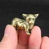 Nuevos Adornos Corgi de Latón Macizo Puro Personalidad Perro Interesante Colección de Artesanías de Bronce Antiguo