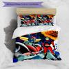 3pcs UFO Robo Grendizer pattern bedding set duvet cover set includes duvet cover &pillowcases, perfect all season bedroom decoration & gift
