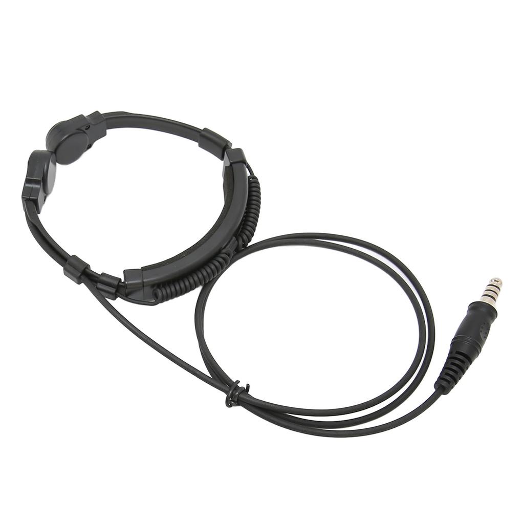 Auriculares U94 con control de garganta y PTT, reducción de ruido de 7,1 mm, auriculares walkie talkie ajustables con PTT