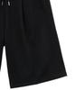WEST GRAND BOULEVARD Curved Cut Wide One-Puck Sweat Shorts Black