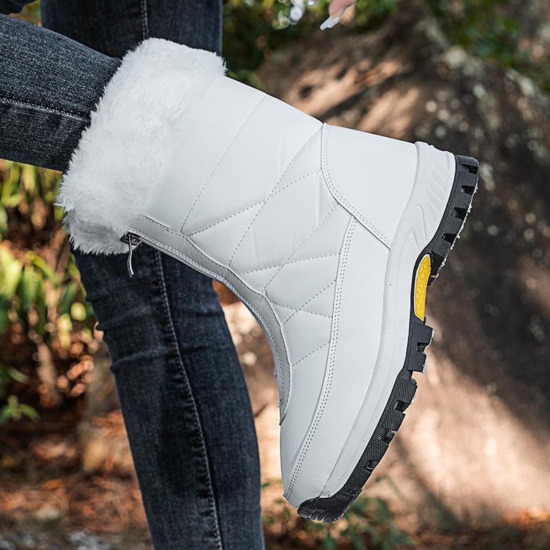 2025 Northeast Winter Outdoor Snow Boots Women's Waterproof and Non-slip Piled Thickened Warm Cotton Shoes Women's Travel Ski Shoes