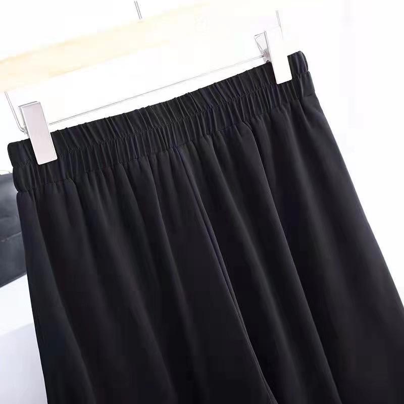Summer Plus Size Chiffon High Waist Shorts for Women - Loose Wide Leg Skort for Middle-Aged and Elderly Mothers
