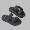 Women Summer Open-Toe Platform Sandals Comfortable Thick Sole Soft Beach Slides for Outdoor Wear