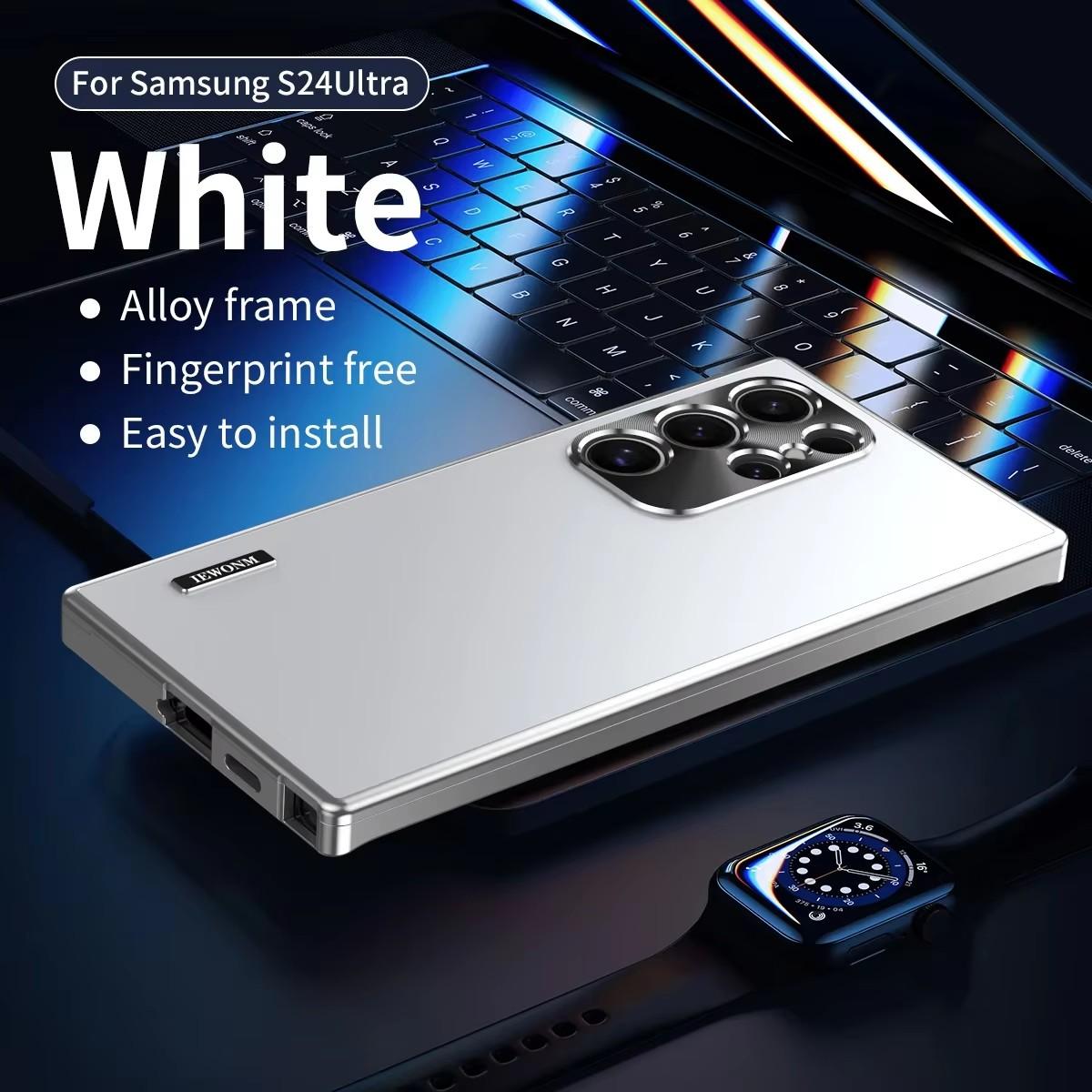 

Для Samsung Galaxy S26 S22 S21 S25 S24 Ultra Чехол, 2-в-1 Металлический Магнитный Алюминиевый Сплав Ультратонкий Защита от Падения Задняя Крышка For Galaxy S25 белый