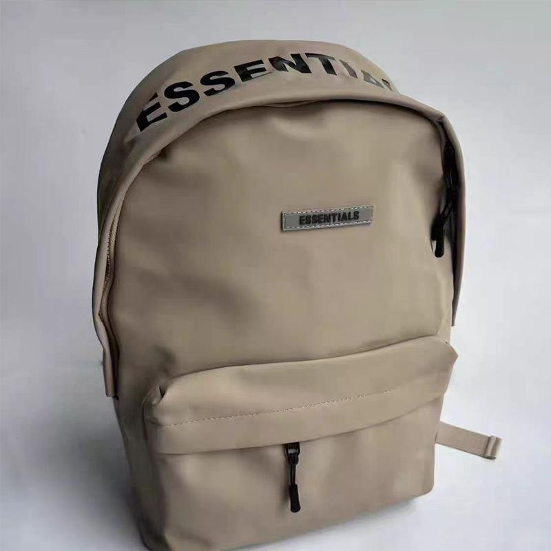 Leather material anti-splashing backpack feels niche Backpack men's and women's college style school bag prevents splashing