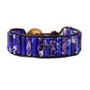 Luxury ethnic style natural stone emperor stone handmade beaded bracelet European and American retro leather rope winding woven bracelet jewelry