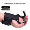 2 Stück Gewichtheber Haken Griffe Mit Handgelenkbandagen Hand-Stange Handgelenkband Fitnessstudio Fitness Haken Gewicht Band Klimmzüge Power Handschuhe