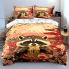 Raccoon Ramen Art Set Decor Soft Comfortable Duvet Cover Bedding Set Included 1*Duvet Cover & 2*Pillowcases gift