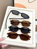 4Pcs Fashionable Square Frame Sunglasses Set with Classic Black Frame & Retro Leopard Print for Daily Commuting and Casual Wear