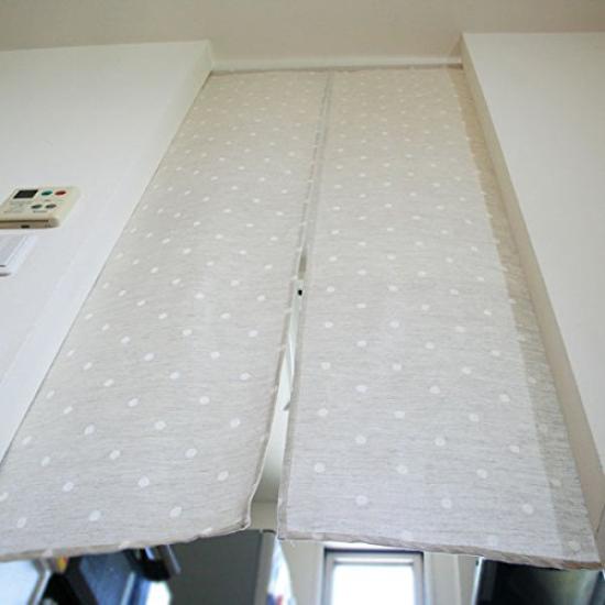 Stylish Nordic Linen Sunnyday Fabric Polka Dot 72cm Wide X 170cm Long Curtain, Linen, (Beige)
