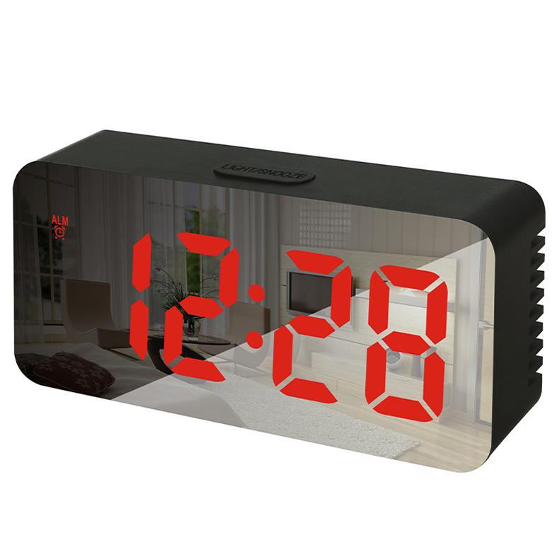 Mirror LED fashion electronic clock simple intelligent smart silent luminous digital desk clock ins