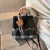 Autumn and winter British new backpack women's new, retro versatile small schoolbag fashionable foreign style plaid backpack
