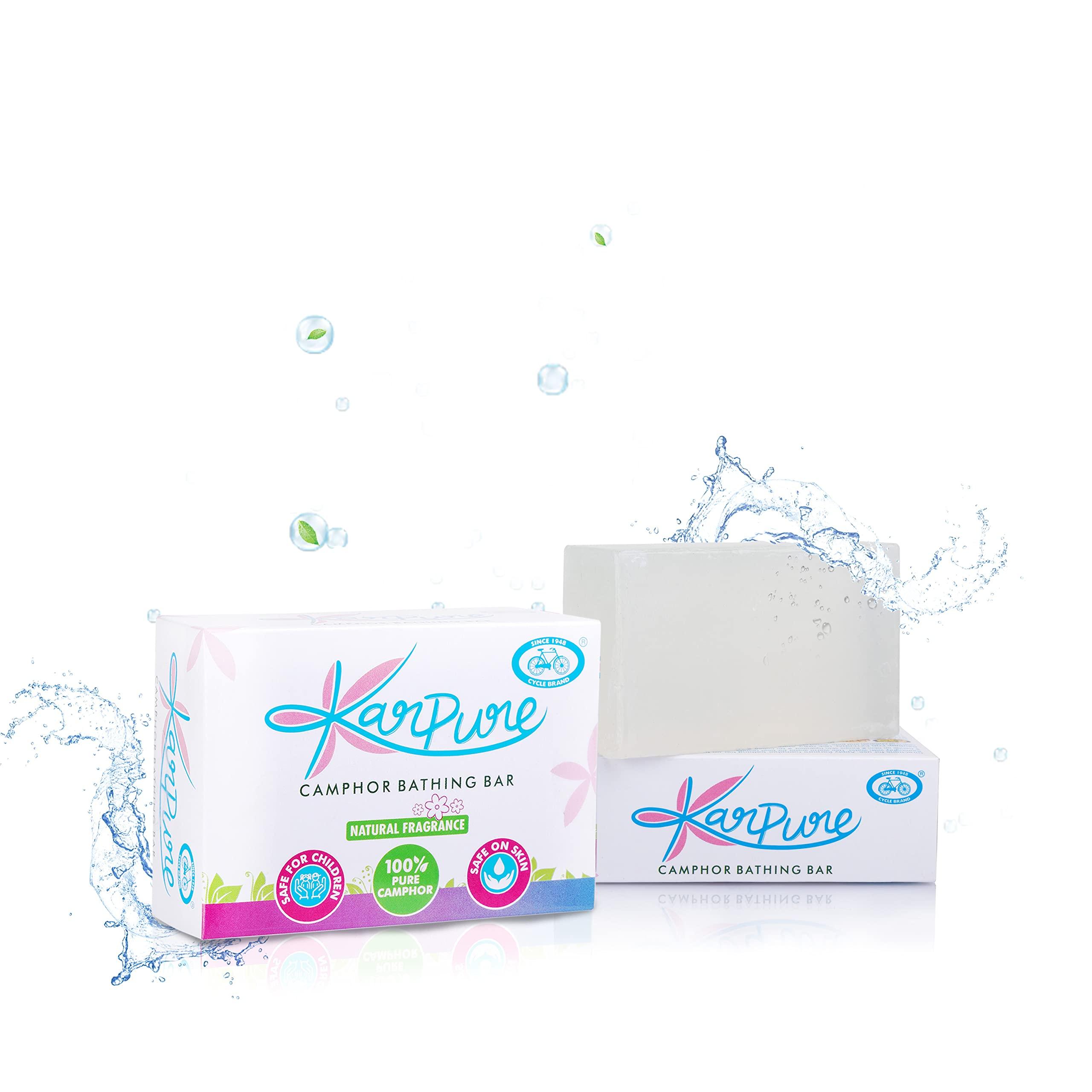 

Cycle Karpure Camphor Bathing Bar - Moisturising Soap, No Paraben/Silicone - Pack Of 2