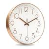 Nbdeal Wanduhr Funkgesteuert Leise Durchgehender Sekundenzeiger Stilvoll Wandmontiert Dreidimensionale Buchstaben Nordisch Durchmesser 30cm Automatisch Leise