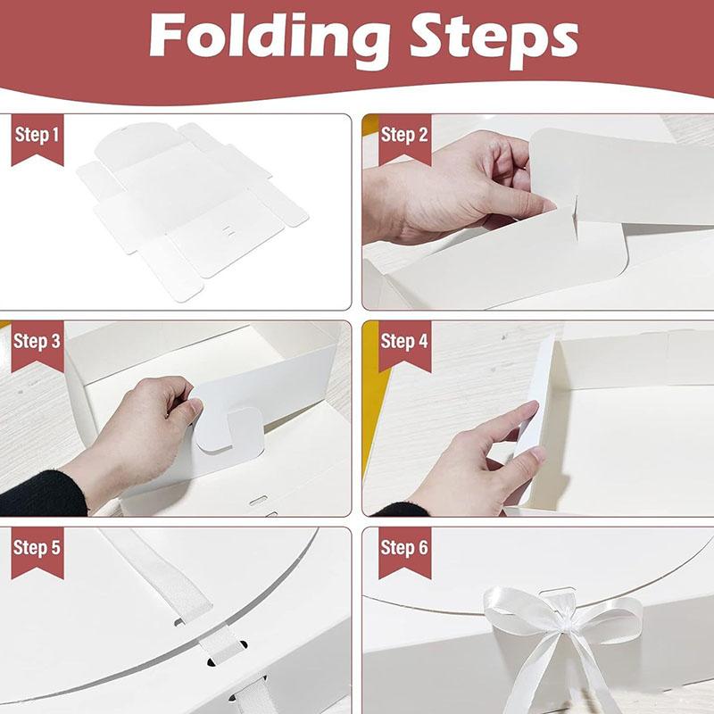 WTEMPO Decorative Gift Boxes with Lid and Ribbon Bow Multipurpose Paper Party Favor Boxes for Jewelry Small Presents Perfect for Birthday Wedding