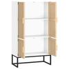 Highboard White 70 X 35 X 125 Cm Particleboard
