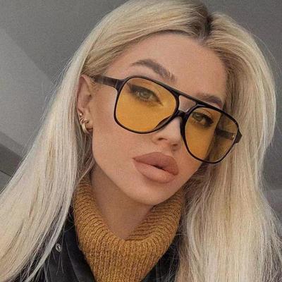 Hip-hop Sunglasses New Double-beam Frame Sunglasses Trend Women's Glasses Men's Sunglasses Non-polarized Fashion Accessory