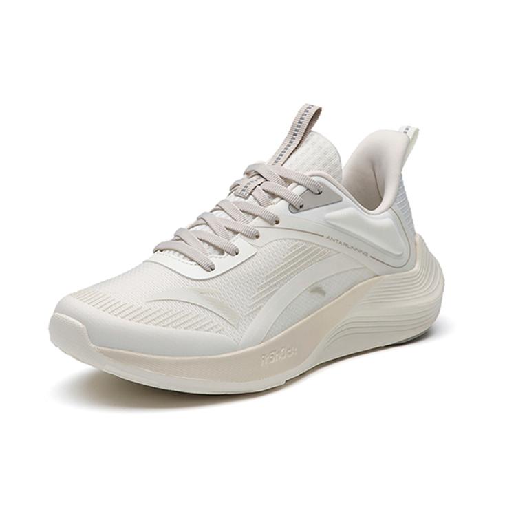 New Anta DuCi1 Cushioned Anti Slip Wear Resistant Breathable Lightweight Low Top Running Shoes Women's White Gray 122215580R-5