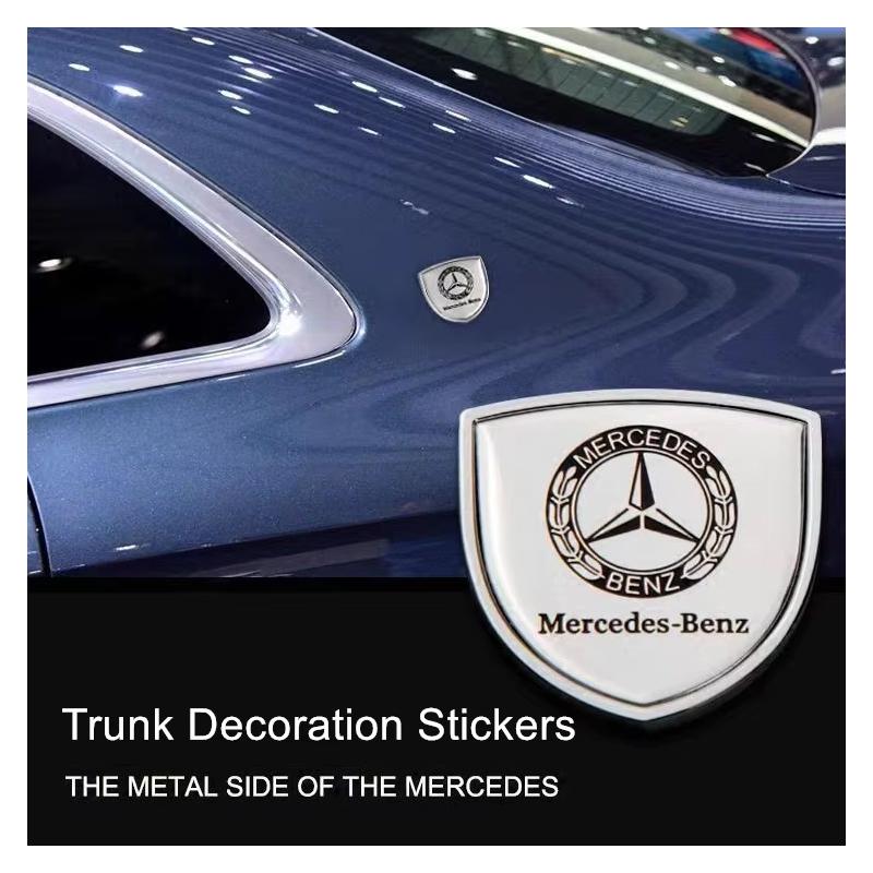 3D Metal Car Shield Styling Body Trunk Decoration Stickers Accessories for Mercedes Benz W203 W204 W164 W168 C180 E320 A200 CLA JV1