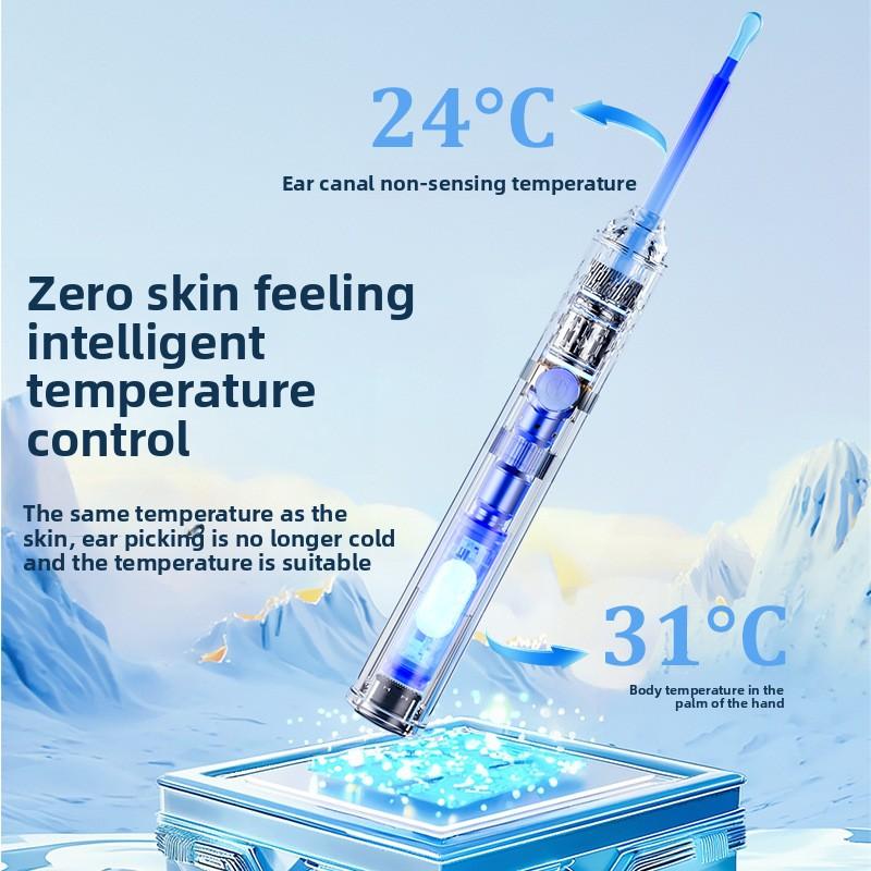 Strumento Rimozione Cerume Auricolare con Fotocamera 9999W Fotocamera HD e 6 Luci LED Pulitore Orecchie con Fotocamera Endoscopio Kit Pulizia Orecchie per Adulti
