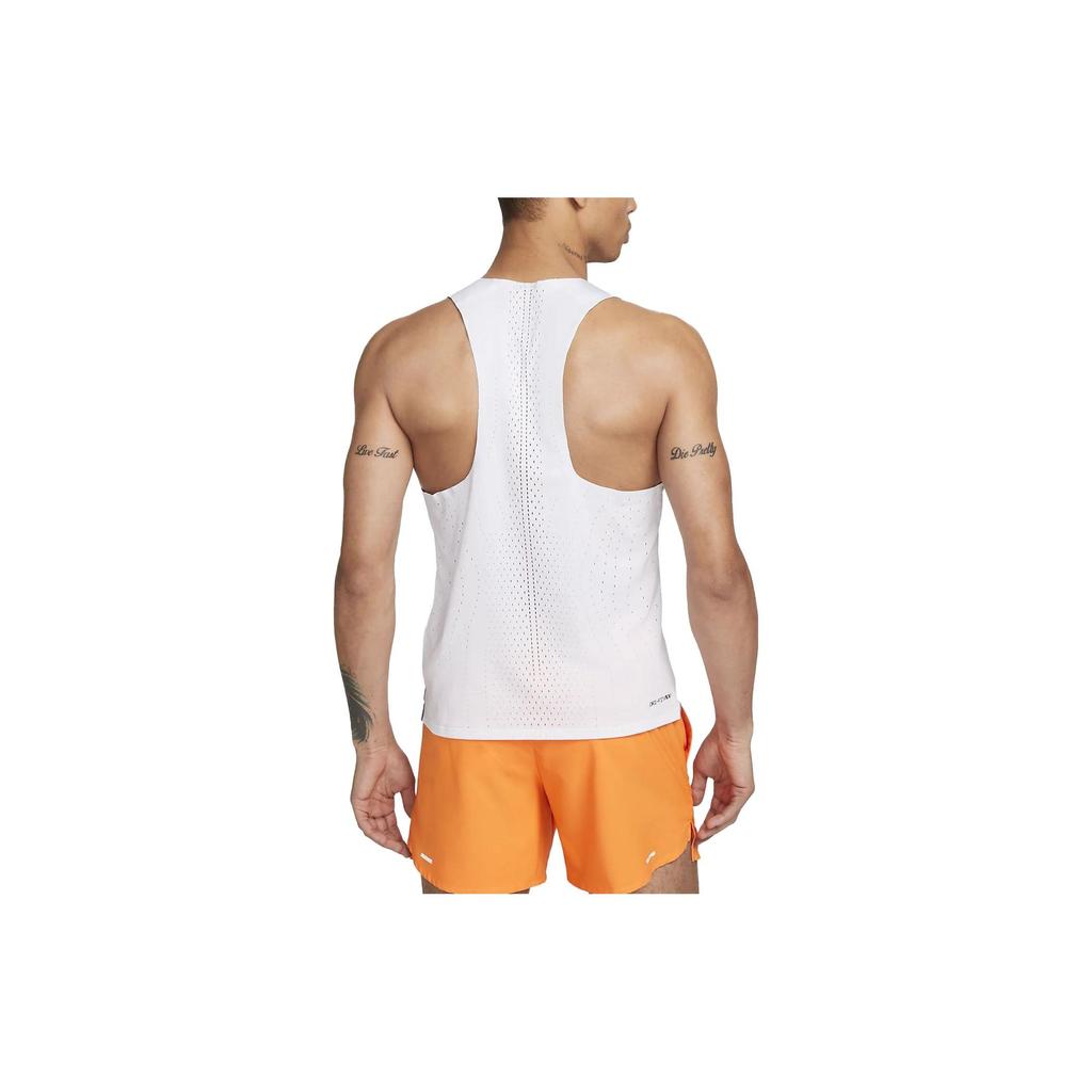 Nike Aeroswift Breathable Running Tank Top Men Tops White DV7714-100