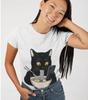 Black Cat Ramen Shirt | Funny Cat Eating Noodles Tee | Japanese Food Lover Gift