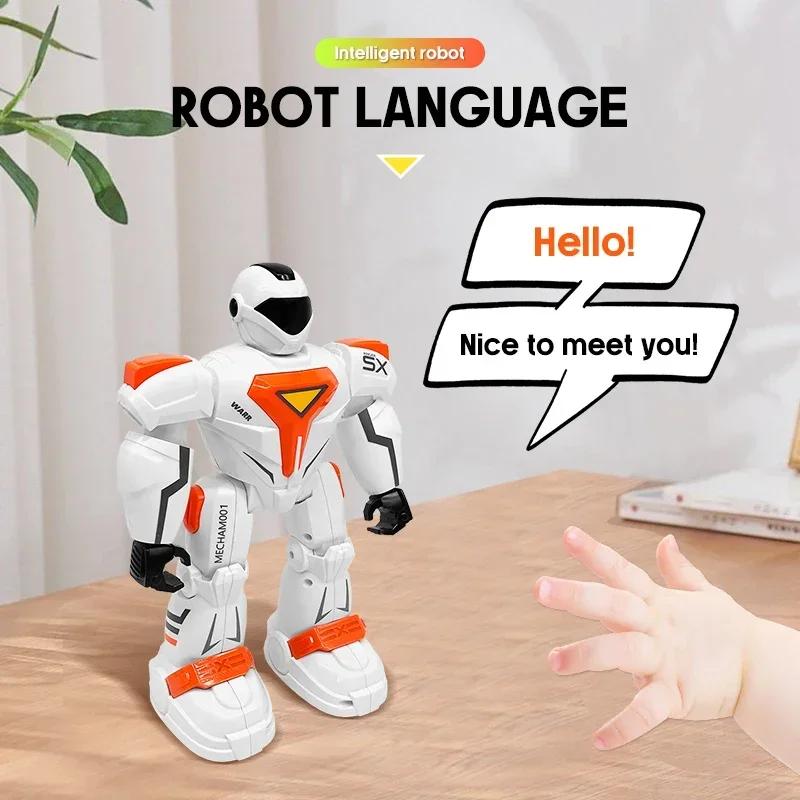 G26 Rc Robot Remote Control Gesture Voice Programming Intelligent Induction Music Singing Dancing Mechanical Kids Toys Boy Gifts