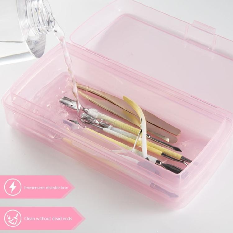 Quick Dry Manicure Equipment Disinfections Box Alcohols Immersions Cleaning Case Portable PP Construction Hygiene Case