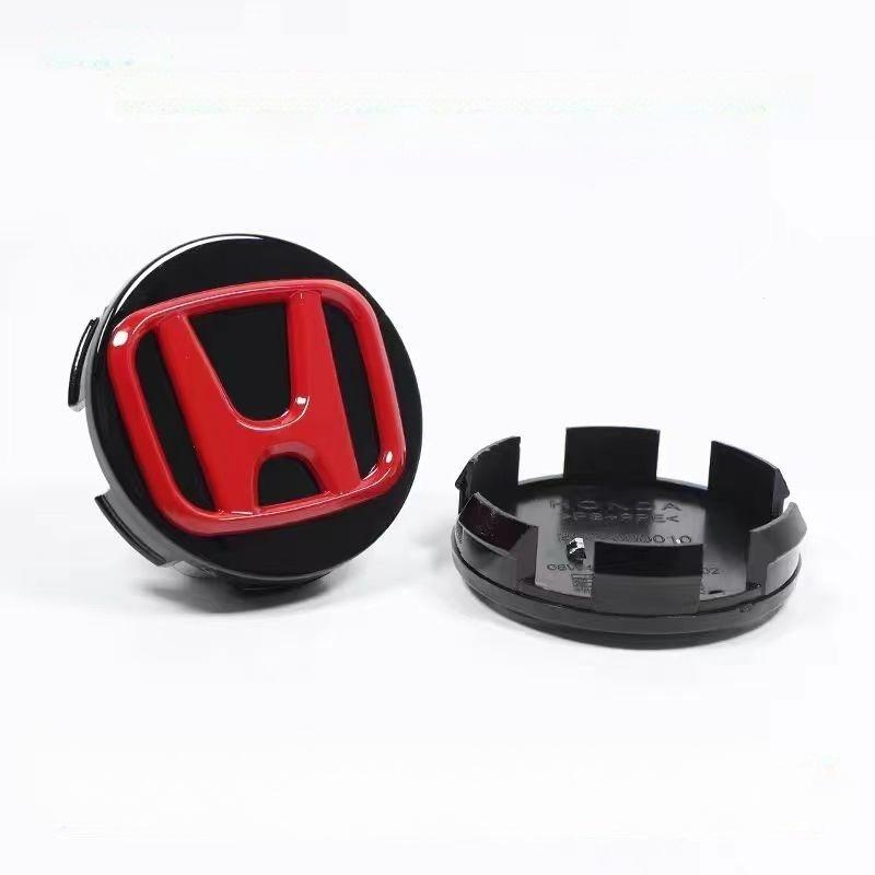 AAAKN1 4PCS 58/69mm Car Hub Cap Decor Sticker Badge Wheel Center Cover Decal Auto Modification Accessories For Honda Civic Accord